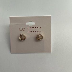 🌸LC Lauren Conrad Pave Heart Earrings